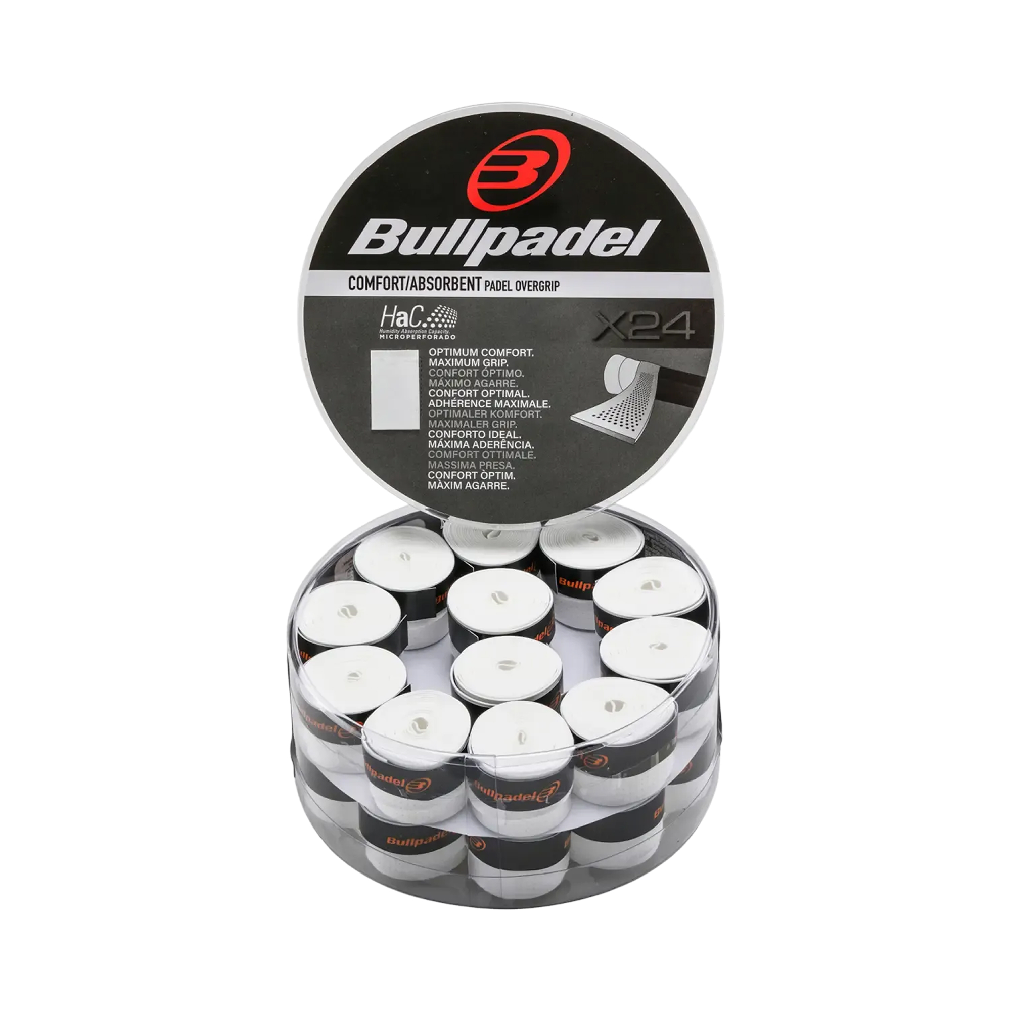 Bullpadel GB-1615 Box x24 Micro-perforated Overgrips White - image 3